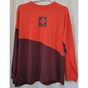 NEW Columbia Large Activewear Athletic Tee Women's long sleeves color block NWT - Picture 1 of 6