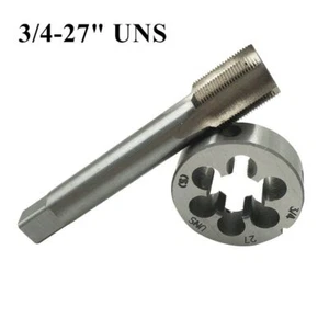 Juego de 3/4"-27 UNS Tap and Die HSS Thread Tap con troquel de roscado redondo mano derecha - Imagen 1 de 8