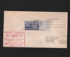 OPC 1953 1st Flight Washington D.C. to Newark 31468 - Picture 1 of 2
