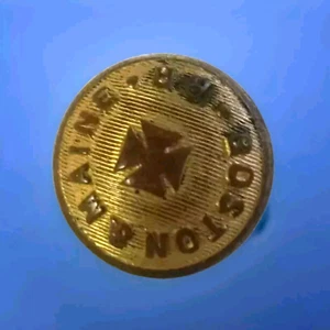 BOSTON & MAINE RAIL ROAD 23mm BRASS COAT BUTTON COVER EARLY 1900s - Picture 1 of 5