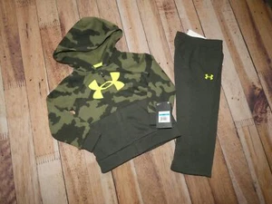 Under Armour Boys Outfit Pants Hoodie Sweatshirt Athletic Set Baby Toddler 24M - Picture 1 of 3