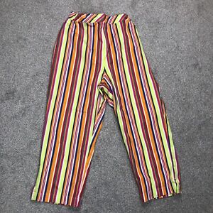 Hanna Anderson Pants Girls  US 14 Striped Bright Colors Pull On Elastic Sz 160