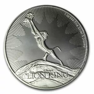 MONEDA DE PLATA .999 $2 de 1 oz Disney Rey León El Círculo de la Vida BU 2020 NIUE Simba - Imagen 1 de 9