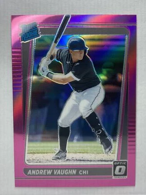2021 Donruss Optic Pink Andrew Vaughn #116b Chicago White Sox - Image 1 of 2