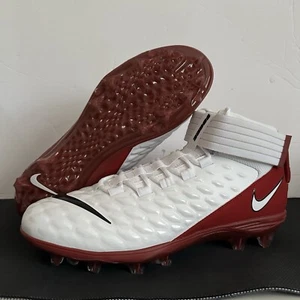 Nike Force Savage Pro 2 White Dark Red Football Cleats Mens Sz 14.5 * BV3969-103 - Picture 1 of 6