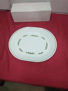 Corelle Christmas Holly Days Serving Platter 10 inch By 12 Inch  vintage - Picture 1 of 6