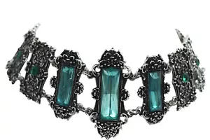 Gothic Choker Vivian Mint Green Choker Necklace Gothic Elegant Victorian Jewelry - Picture 1 of 6