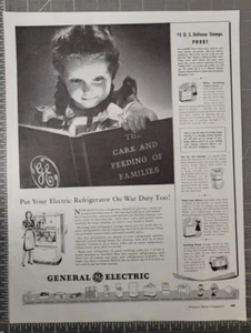 1942 GE General Electric Magazine Print Ad with $5 U.S. Defense Stamps Free Ad - Picture 1 of 2