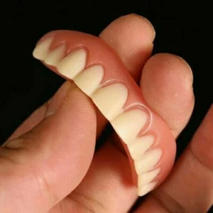 Veneer Snap On False Teeth Upper Lower Denture Dental Veneers Fake Tooth Covers- - Picture 1 of 12