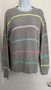 Michael Stars grau gestreifter Pullover Sweater Large neu mit Etikett - Bild 1 von 6