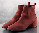 ECCO Women's Heeled Booties Boots Size EU 37 US 6-6.5 Suede Plum