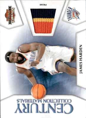2010-11 Threads JAMES HARDEN Century Game Used PRIME PATCH 2ND YEAR 47/50  76ers - Image 1 of 2