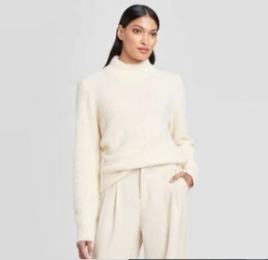 Maglione Pullover Fuzzy Girocollo Donna - Chi Cosa Indossa - Giallo - L - B481 - Foto 1 di 3