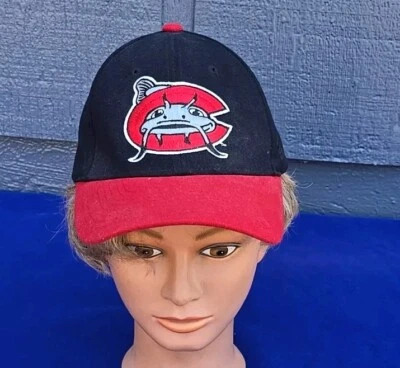 Carolina Mudcats Zephyr Gorra Ajustada Baitshop Unisex MiLB Béisbol Negro Rojo Foto 1 de 4