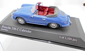 Porsche 356 C Cabriolet blu smaltato 1:43 Minichamps 430 062336 limited. 1104 pezzi - Foto 1 di 4