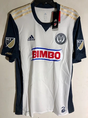 ADIDAS AUTHENTIC MLS TEAM JERSEY PHILADELPHIA UNION WHITE SIZE M Cover