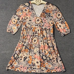 Floral Dress Size L , Rayon - Picture 1 of 8