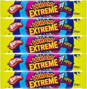 Barratt Wham Extreme Bar 50 X 25g full box Chew Bars, Party Special - Picture 1 of 1