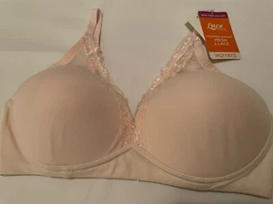Warner's RN3631A Lace Escape Bra Wire-Free with Lift Pink 36D - Picture 1 of 2