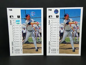 1990 Upper Deck #798 Chris James, Indians - Misplaced Double Hologram Error Card - Picture 1 of 8