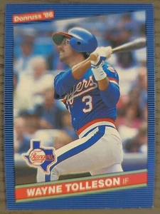 Wayne Tolleson - 1986 Donruss #134 - Texas Rangers - Buy More & Save! - Imagen 1 de 2