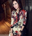 Colourful Hippie Print Red Banana Leaf or Black Sunflowers Shirt Top Blouse 6073