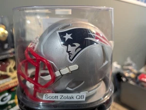 Scott Zolak New England Patriots handsigniert signed Mini Helm Coa - Bild 1 von 4