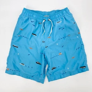 Hanna Andersson Blue Embroidered Nautical Sea Swim Shots Boys 130 cm US 8 - Picture 1 of 5