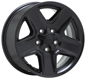 17" Jeep Wrangler Gladiator Satin Black wheel rim Factory OEM single 9235 - Picture 1 of 1