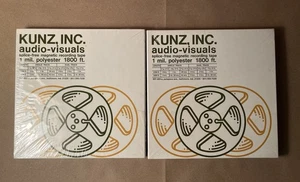 Vtg. Set Of 2 New Kunz, Inc. Audio Visuals Splice Free Magnetic Recording Tape - Picture 1 of 9