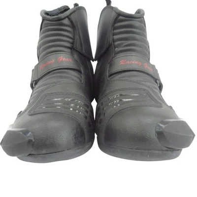 Motocicleta Cuero Negro Moto Mujer Unisex Adulto Botas Reino Unido 8 - Preciado Foto 1 de 4