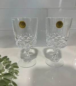 Vintage elegante französische Kristall Weingläser - Diamant von Cristal d'Arques Durand - Bild 1 von 10