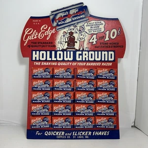 RARE Hollow Ground Razor Blades Double Edge Store Display 20 Box NOS - Picture 1 of 4