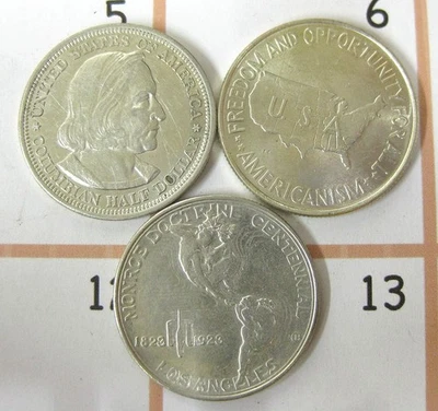 Three Vintage U.S. Commemorative Silver Half Dollars - Image 1 of 2