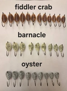 30 Sheepshead Jigs, 10- 1oz 2/0, 10- 3/4oz 1/0, 10- 1/2oz 1/0, 2x Mustad Hooks - Picture 1 of 4