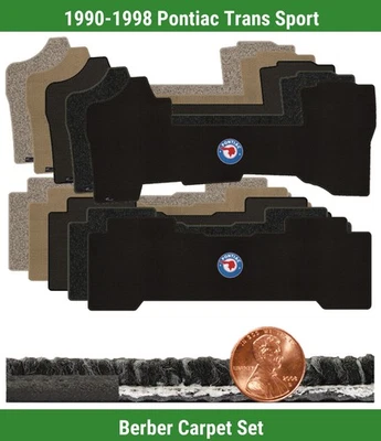 Conjunto de tapete berbere personalizado para Pontiac Trans Sport 90-98 com logotipo (2 peças) #X8R - Imagem 1 de 4