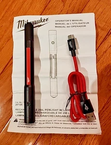 Milwaukee 2010R w/ Built-In Rechargeable Battery 250L Penlight w/ Laser USB-C - Picture 1 of 3