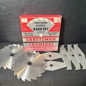 Vintage Sears Craftsman Kromedge Saw Blades Dado Set 9-32471 Woodworking Tools - Picture 1 of 11