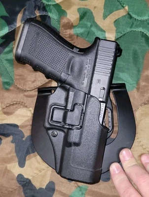 Blackhawk Serpa Glock 19,23,45,19x,25,44 Right Hand Owb Black Paddle Holster - Image 1 of 4
