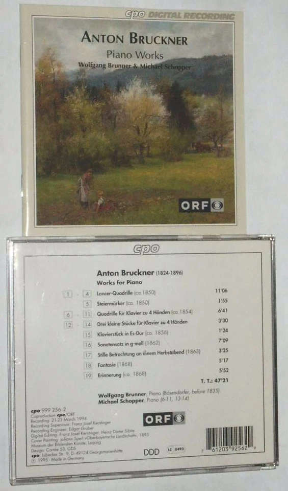 Anton BRUCKNER: Piano Sonata movement, Fantasie, Lancer-Quadrille, Memory - CPO - Image 1 of 1