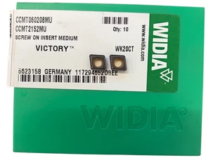 (10 Pcs) Widia CCMT 2152MU Grade: WK20CT Carbide Inserts - Picture 1 of 1