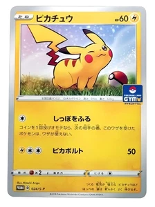 Pikachu 024/S-P Gimnasio Promo Pokemon Tarjeta Espada y Escudo Japonés Promo Casi Nuevo - Imagen 1 de 1