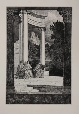 Max Klinger: Blatt 5 aus Mappenwerk "Amor und Psyche" (Opus Va). Radierung 1880 - Bild 1 von 2