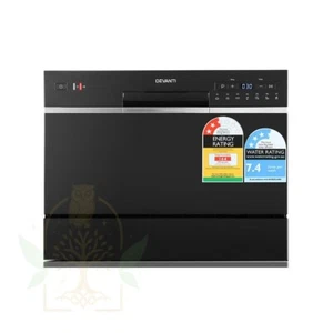 Devanti 6 Place Settings Benchtop Dishwasher Black - Picture 1 of 8