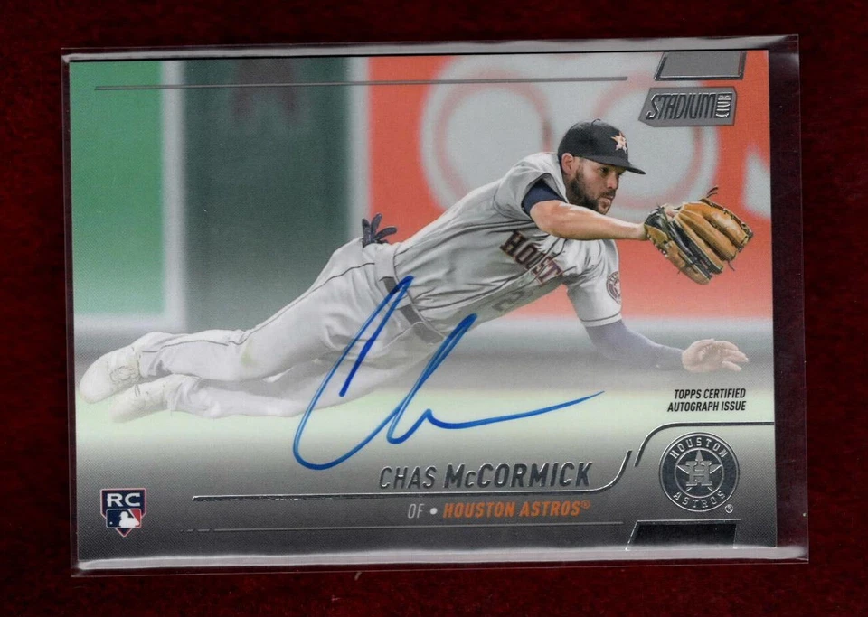 CHAS McCORMICK 2022 STADIUM CLUB ROOKIE AUTOGRAPHED HOUSTON ASTROS - Image 1 of 1