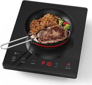 3500W Hot Plate with 10 Power Levels,Ultra-Thin Induction Cooker Ceramic Glass P - Picture 1 of 6