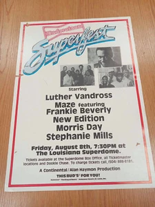 Póster de Luther Vandross, nueva edición, Morris Day Superdome Nueva Orleans 1986 - Imagen 1 de 2
