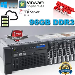 Dell PowerEdge R820 2x Xeon E5-4650v2 2.40Ghz 96GB DDR3 8x900GB 10K SAS H710 6G - Picture 1 of 5