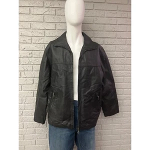 Chaqueta de cuero negro para hombre Bosi talla L - Imagen 1 de 13