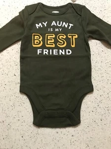Old Navy Größe 6-12 Monate Kleinkind Body Meine Tante ist meine beste Freundin Neu mit Etikett - Bild 1 von 4